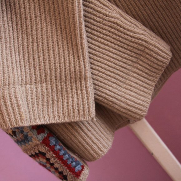 Vintage Ralph Lauren Lambswool Granny Square Cardigan - Picture 4 of 6